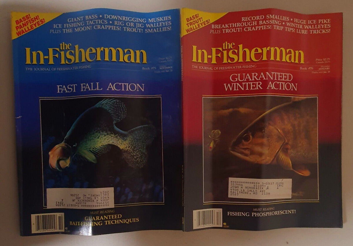 In-Fisherman Magazines Lot of 6 #71-76 (Feb 1987 - Jan 1988)