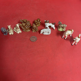 Miniature  Figurine Collection 1.5" Tall Lot Of 12