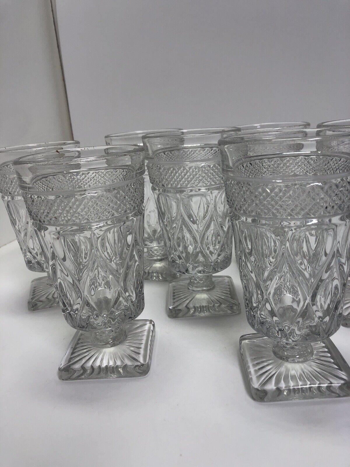 Imperial Cape Cod Clear  5” Footed Parfaits -  USA 7 Pcs