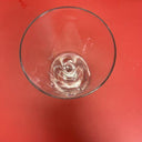 Vintage Etched Clear Glass Footed Tumblers Stemware Set 4