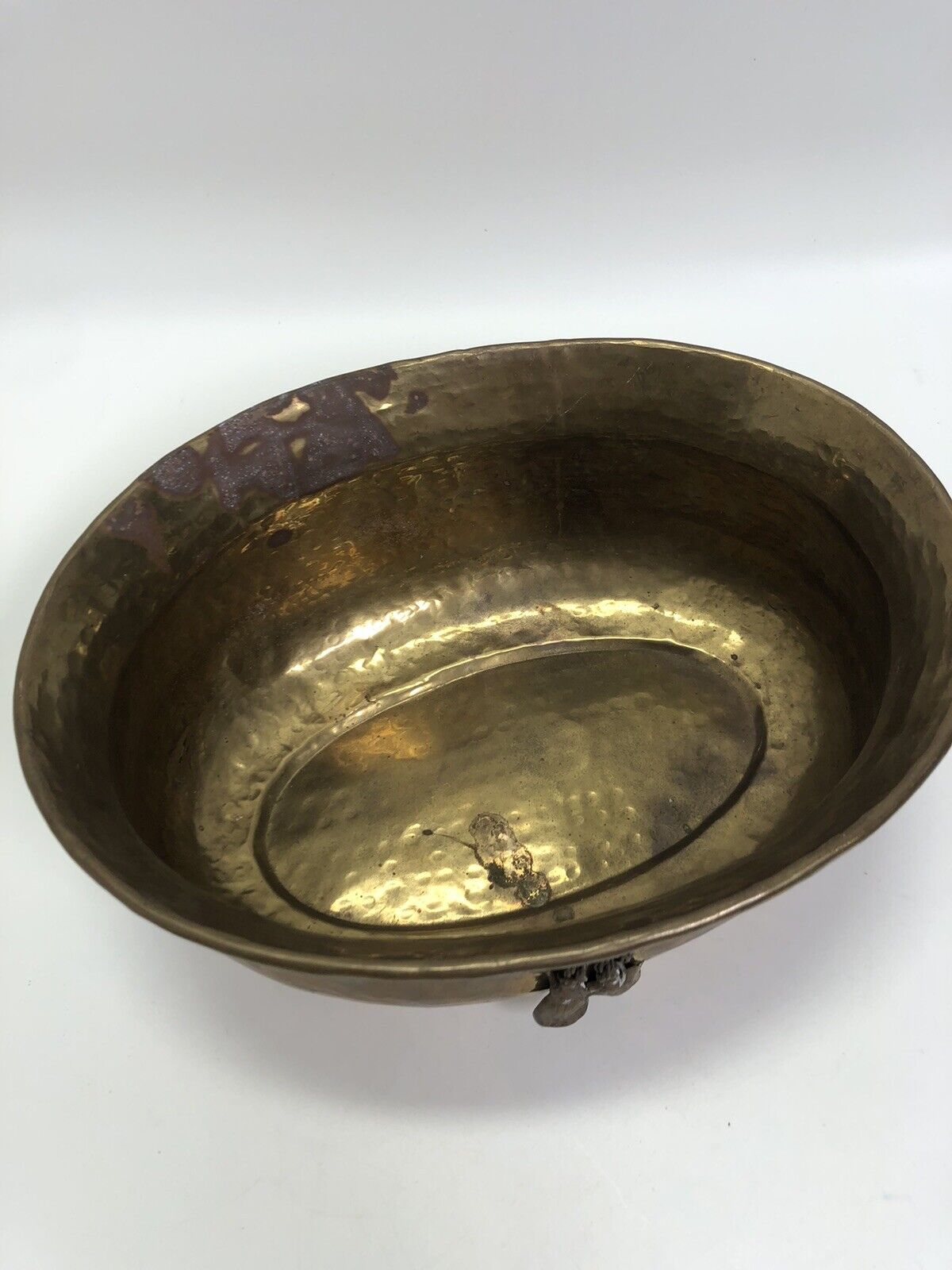 Round Solid Brass Planter w/ Rope Tassel Accent