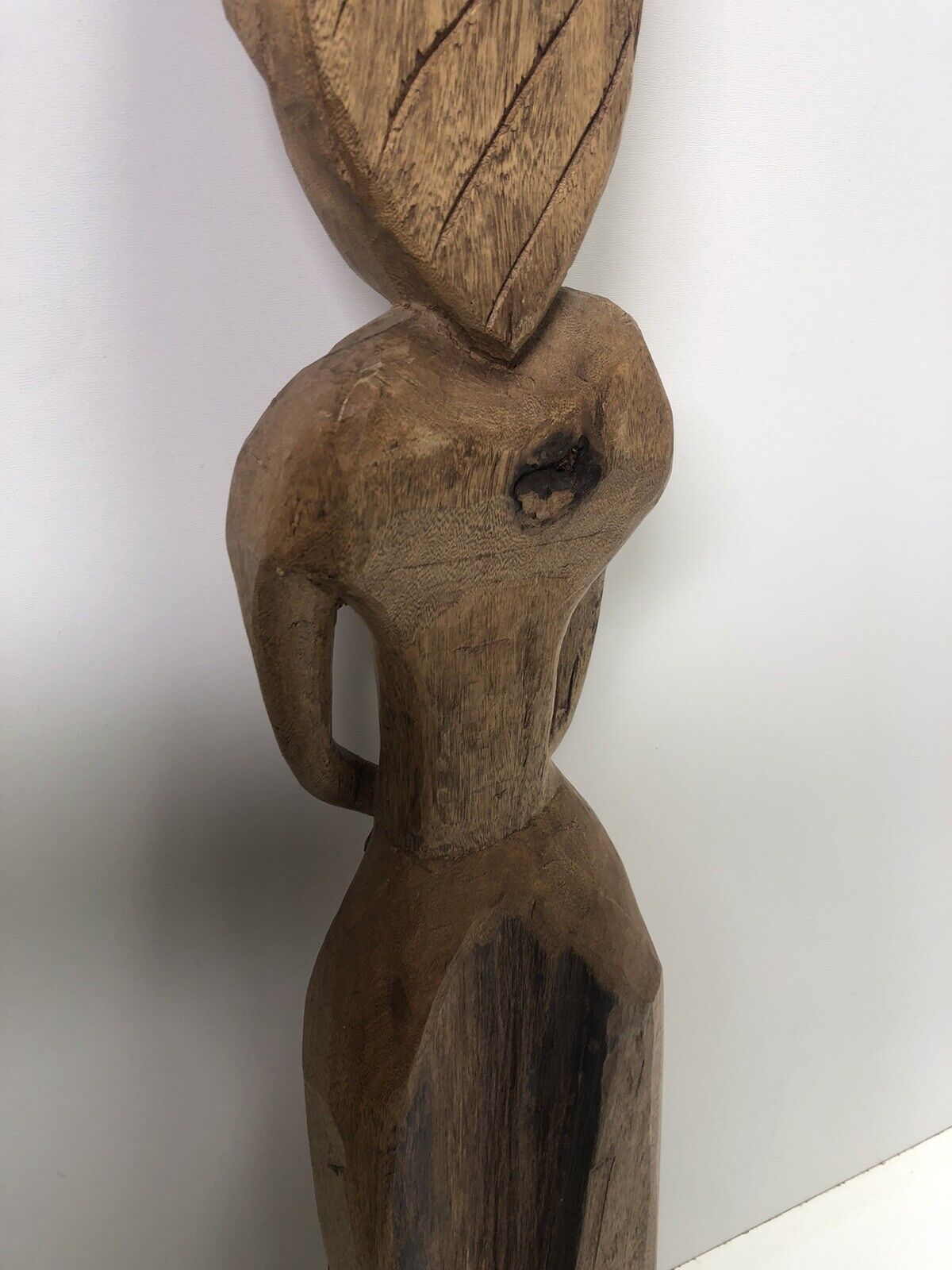 Hand Carved Wooden Statue From The Bahamas 