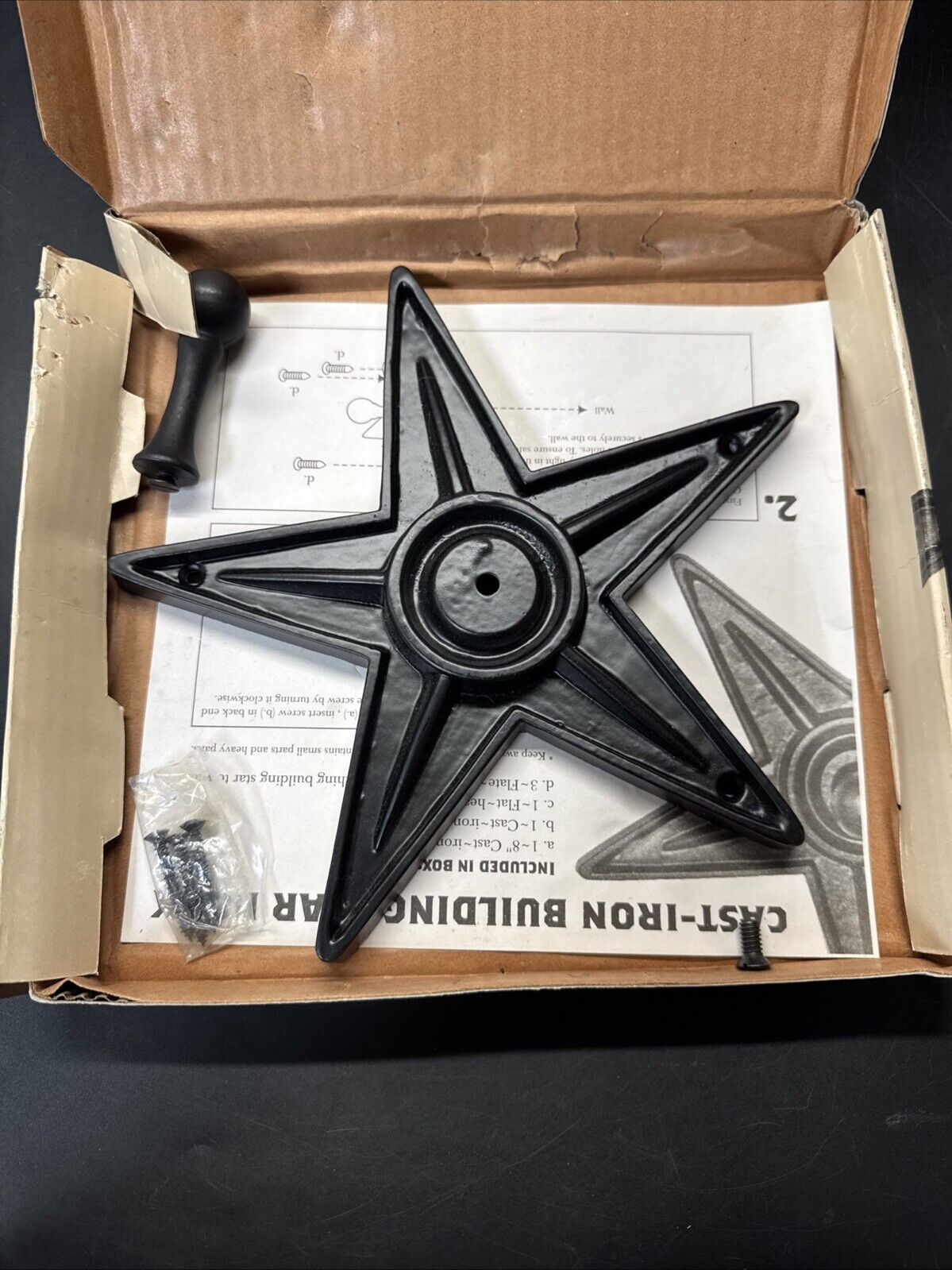 Vintage Building Cast Iron STAR 8in/ The Box Is Damage