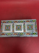 Handmade Flower Embossed Jewelry Box with Mirror Scratch Resistant Interior