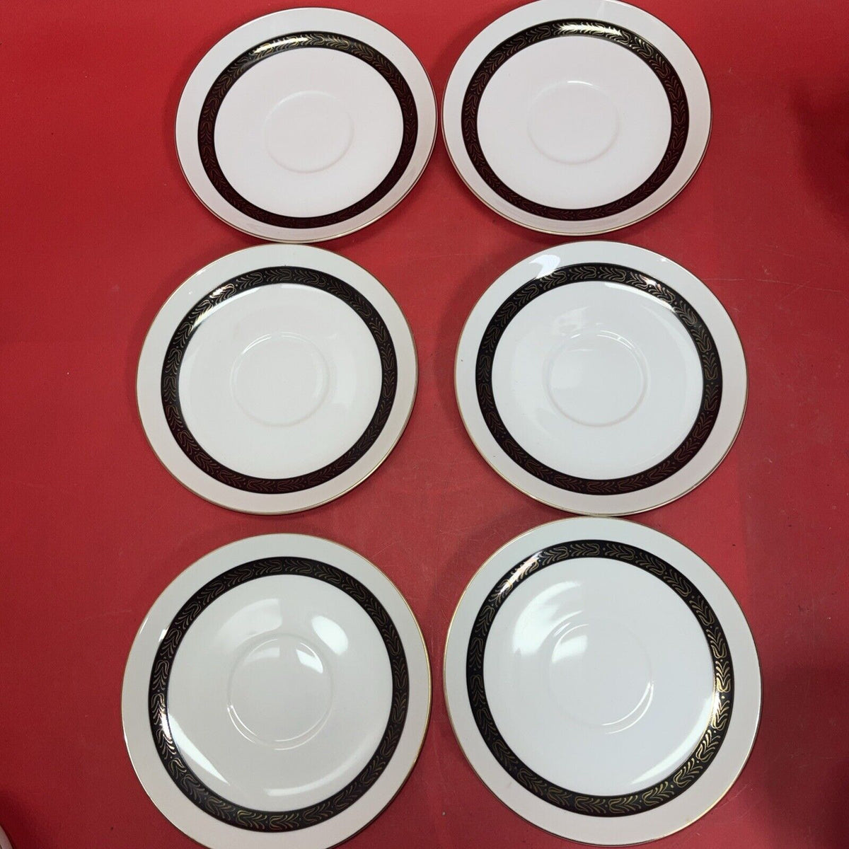 MIKASA Fine China NARUMI "Plaza" 6 CUPS & 6 SAUCERS
