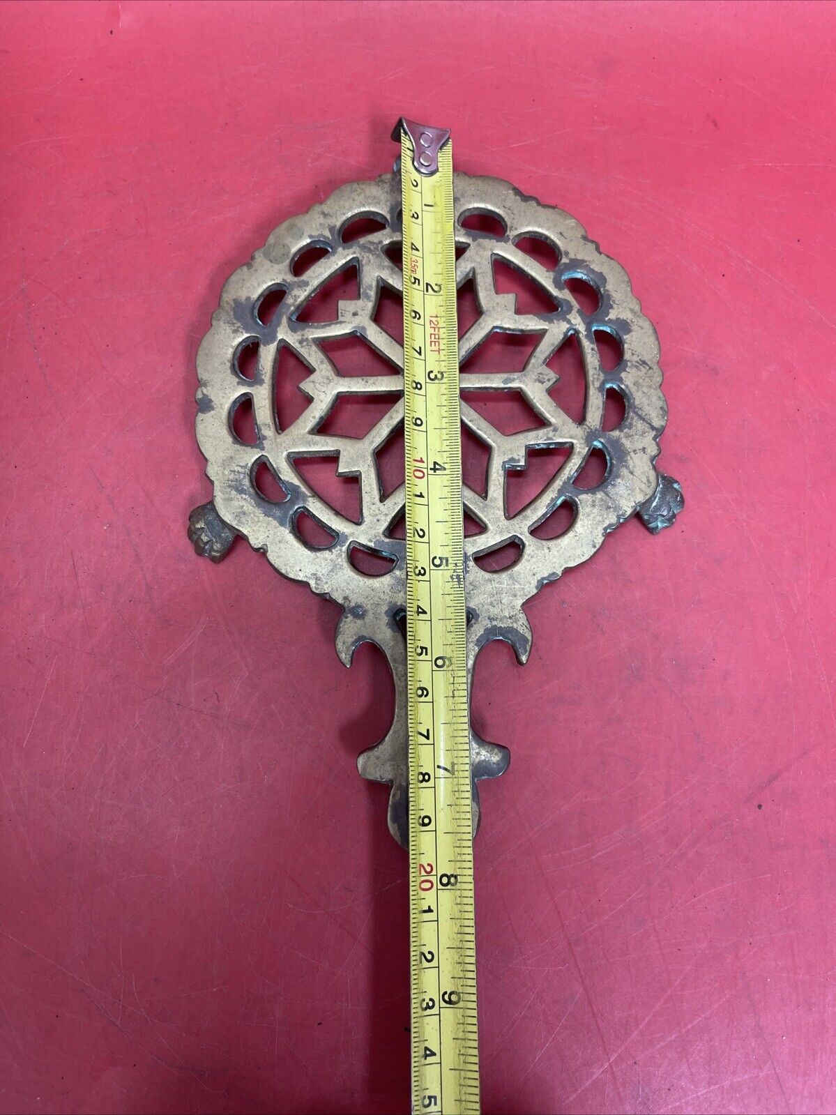 Vintage Brass Trivet with Pattern Lot 3 #8