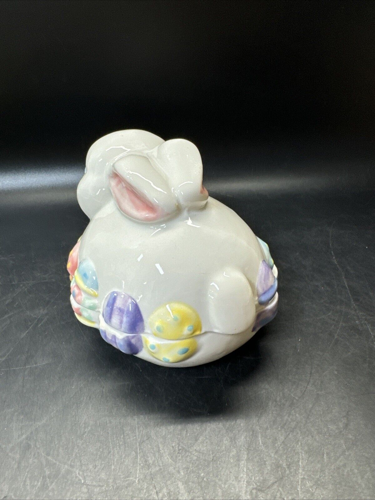 Ceramic Easter Bunny Trinket Box/ Lot Of 3