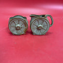 Frankoma pottery wagon wheel creamer & Toothpick Holder MCM Vintage Desert Sand 