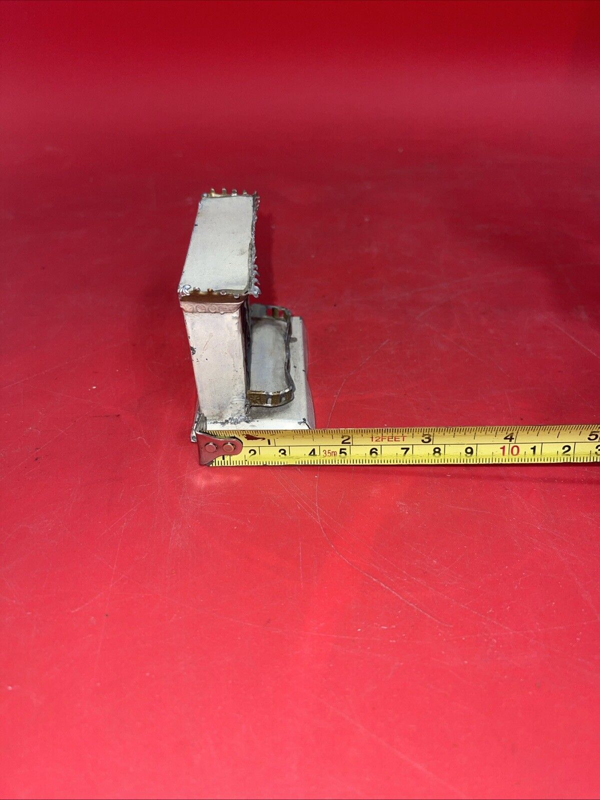 Antique, Dollhouse,  Tin & Soft Metal Fireplace, Shabby & Chic!
