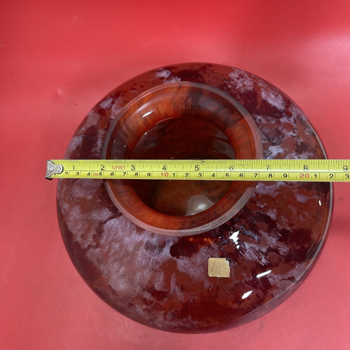 VINTAGE Blown Glass VASE ~8.5x 8.5”