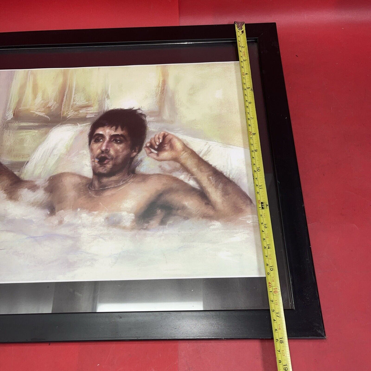 Al Pacino as Tony Montana Scarface Art Signed by Haiyan 2003 New York Framed