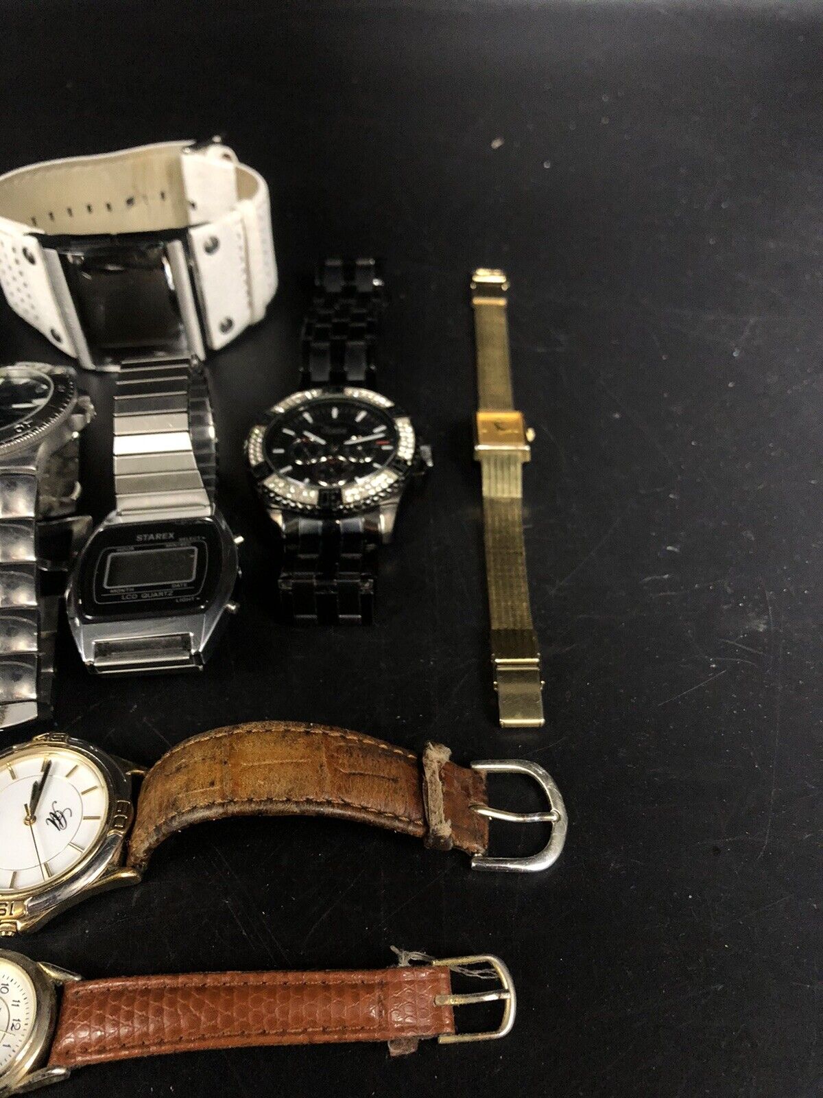 Lot of 9 Watches - Fossil, Seiko, Mercedes Benz… For PARTS