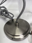 6-in Brushed Nickel Country Cottage Mini Clear Glass Bell Pendant