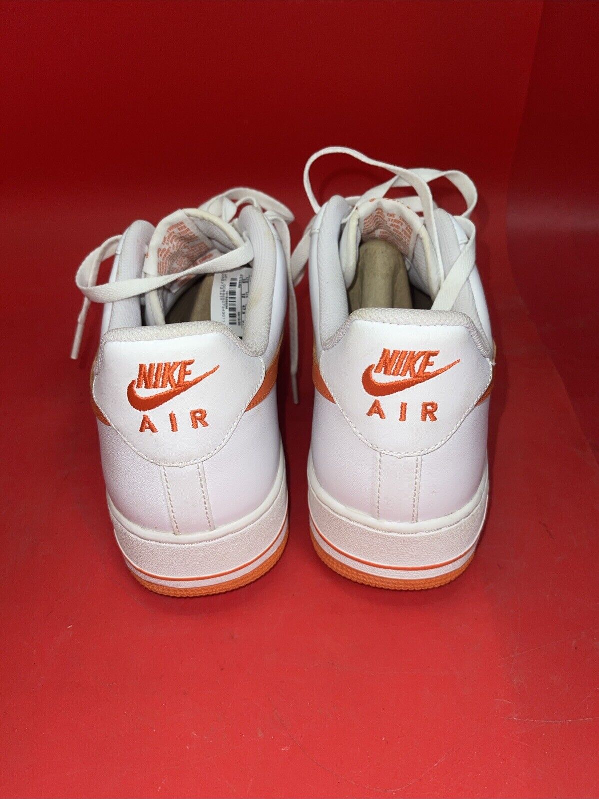 Nike Air Force 1 One Low White/Orange Men's Size 13