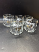 Heaven Hill Gold Trimmed Bourbon Whiskey HiBall Glasses/ Set Of 5