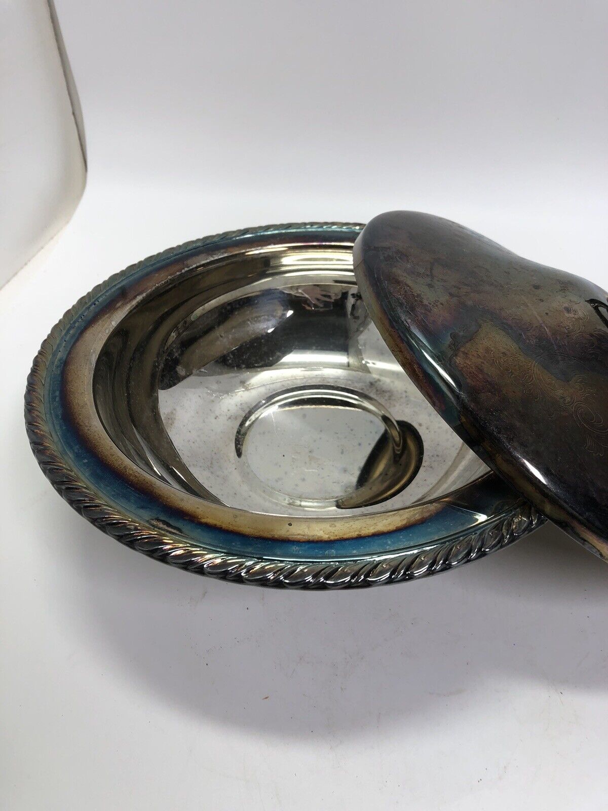 Vintage Silver Plate Serving Bowl Lid