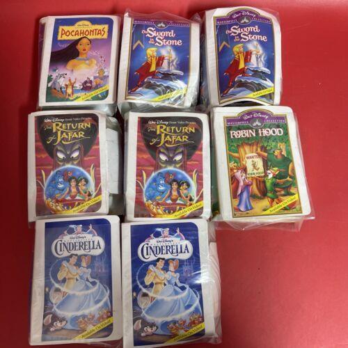 McDonalds Walt Disney Masterpiece Collection Happy Meal VHS Toys Lot  8 1995