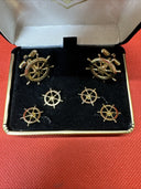 Vintage The Competition Gold Tone Cufflinks And 4 Pin