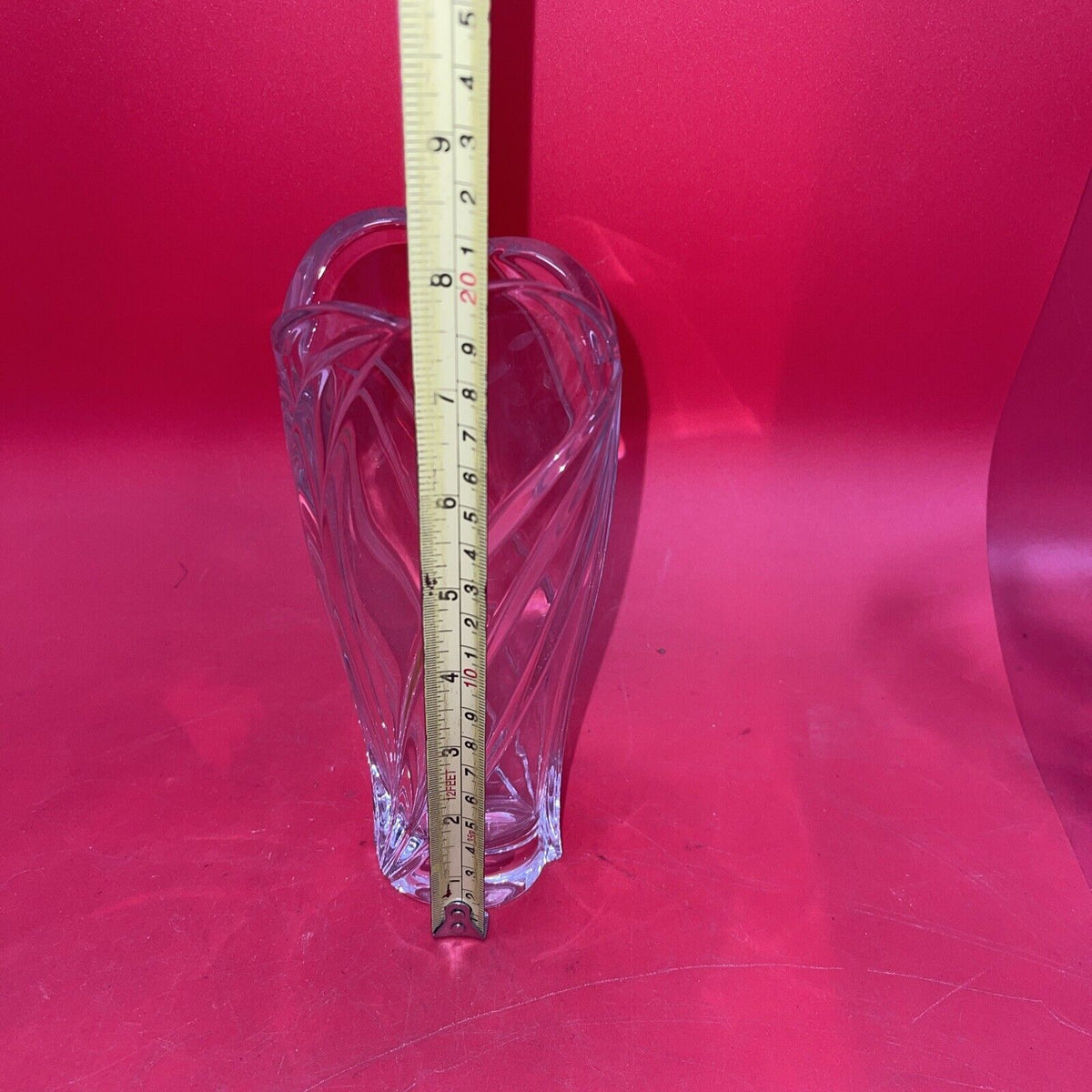 Lenox Leaded Crystal Bud Vase, 7” & Pink Candy Bowl,6 3/4”
