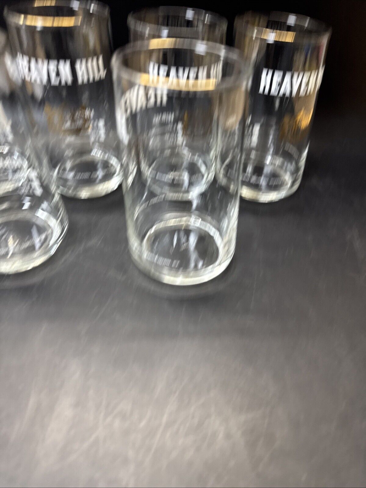 Heaven Hill Gold Trimmed Bourbon Whiskey Glasses/ Set Of 6