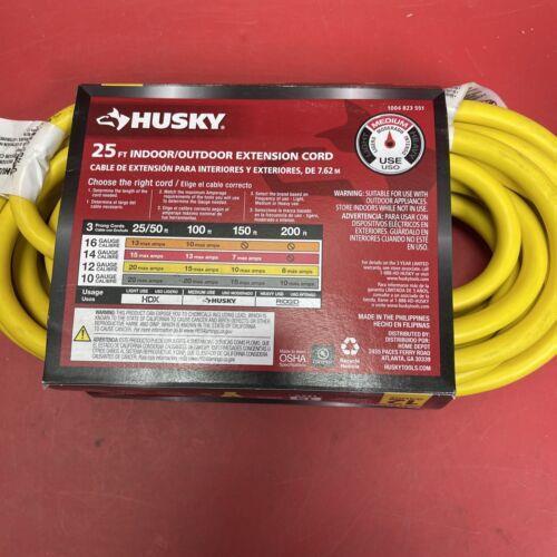 Husky 25 ft. 12 Gauge Yellow Extension Cord, Kink Free