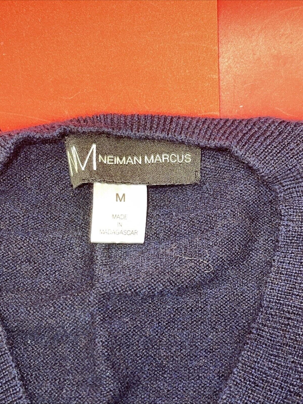 Neiman Marcus Mens Wool Sweater Blue Size Medium