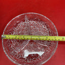 Clear Cut Glass 3 Part Round Condiment Relish/Candy Dish