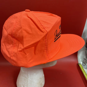 Vintage The Beach Boys hat Script Logo Neon Orange Nylon Elastic  Cap Hat