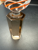 Contemporary White and Orange Core Spiral Marble On The Stand