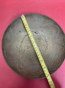 Antique brass dragon carved bowl Chinese Solid Brass 10” Bowl