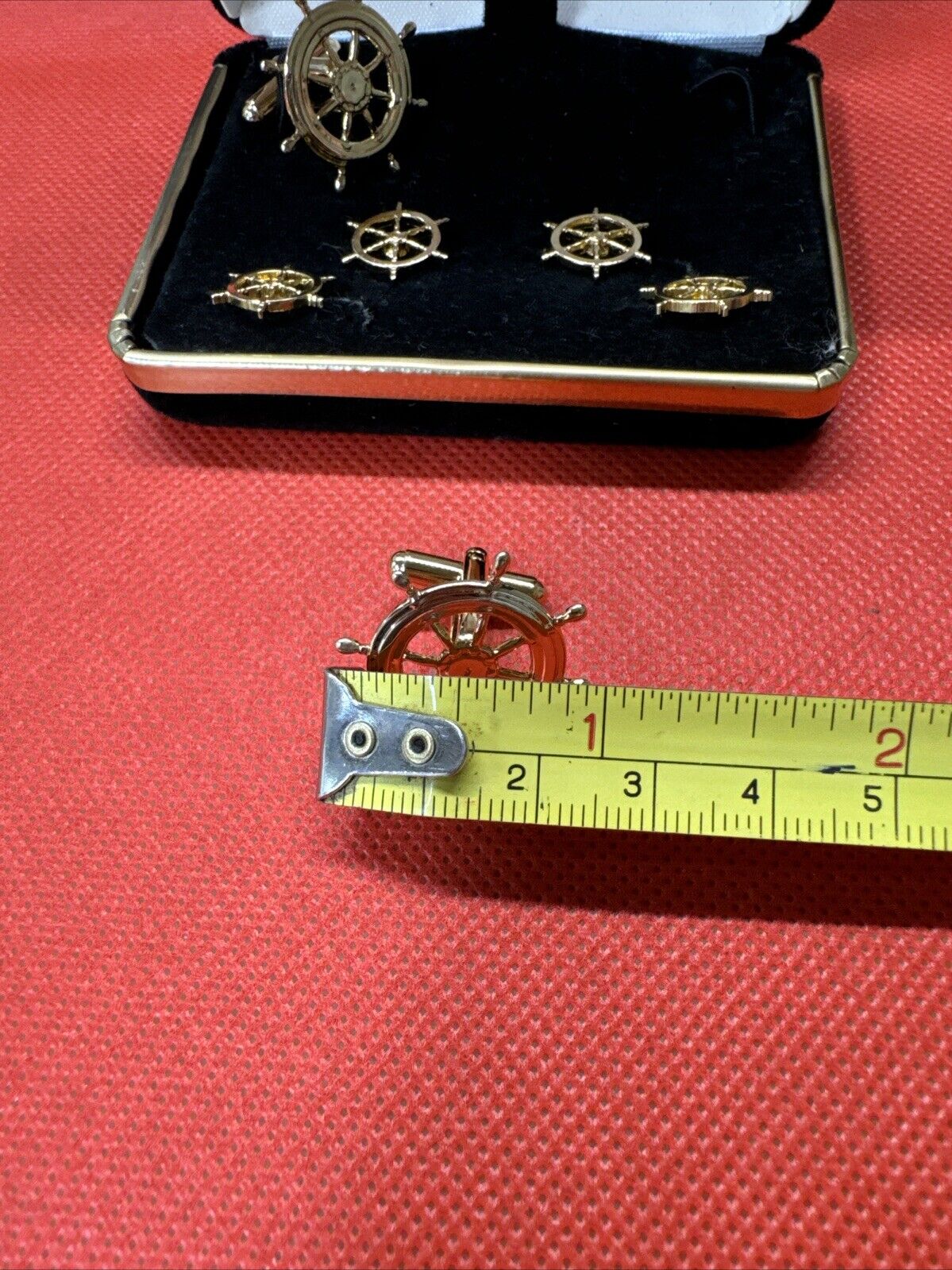 Vintage The Competition Gold Tone Cufflinks And 4 Pin