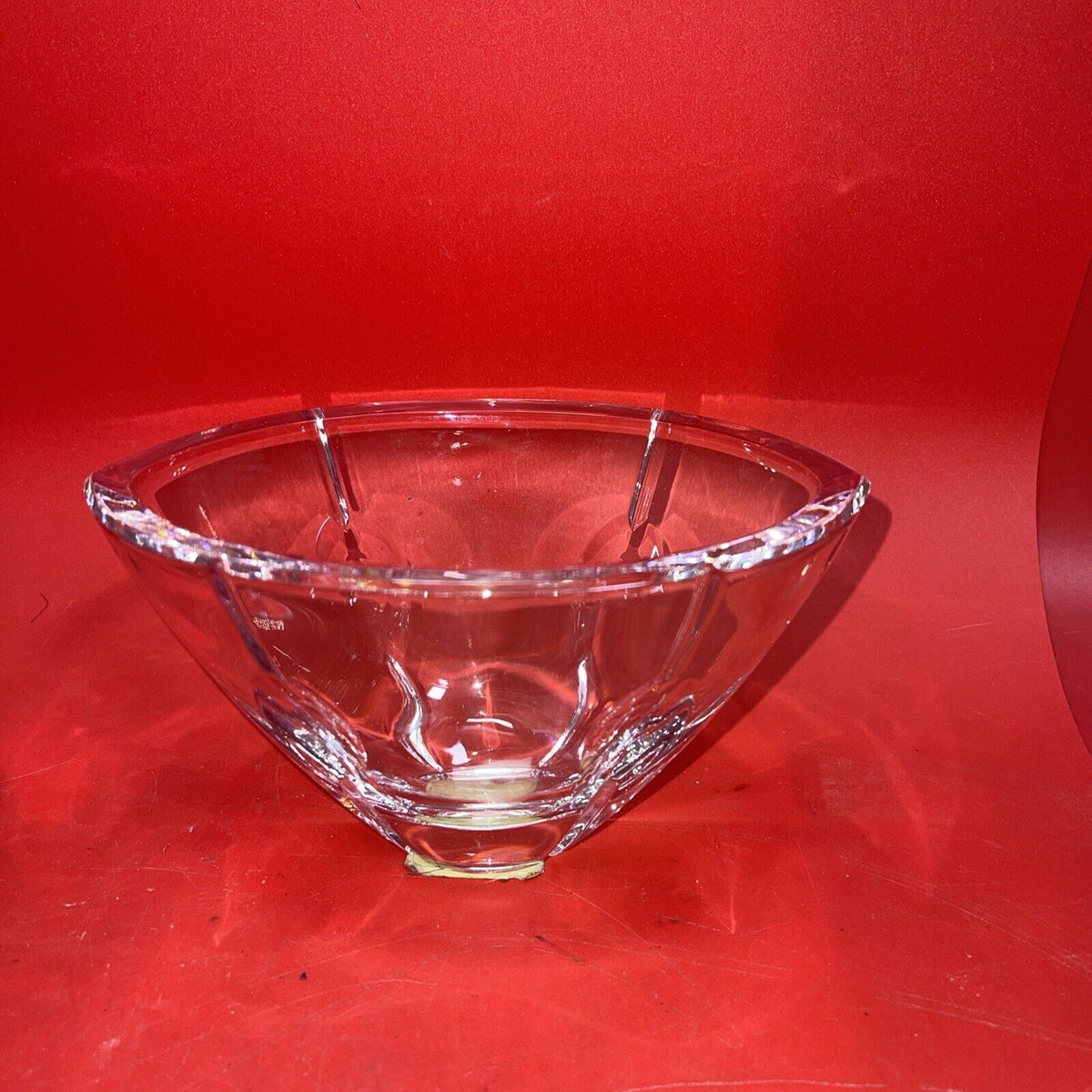 Lenox Leaded Crystal Bud Vase, 7” & Pink Candy Bowl,6 3/4”