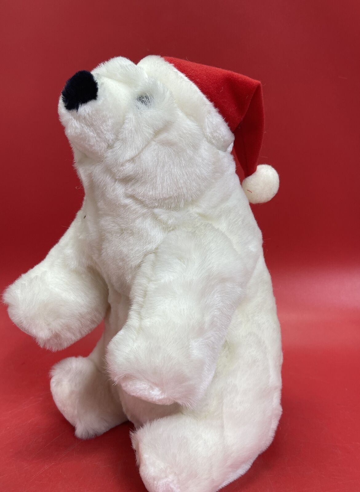Vintage Polar Bear in a Red Hat 1986