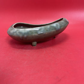 VINTAGE BRUSH QUALITY 05 GLAZED POTTERY KIDNEY PLANTER MID CENTURY MODERN