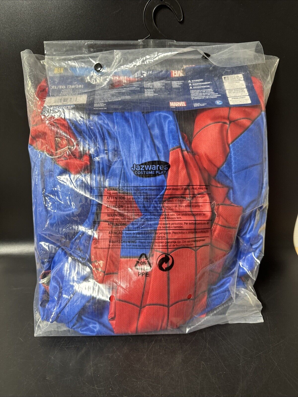 Costume Spider-Man Adult Size XL/ Open Box