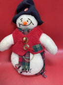 Vintage Festive pair of plush snowmen