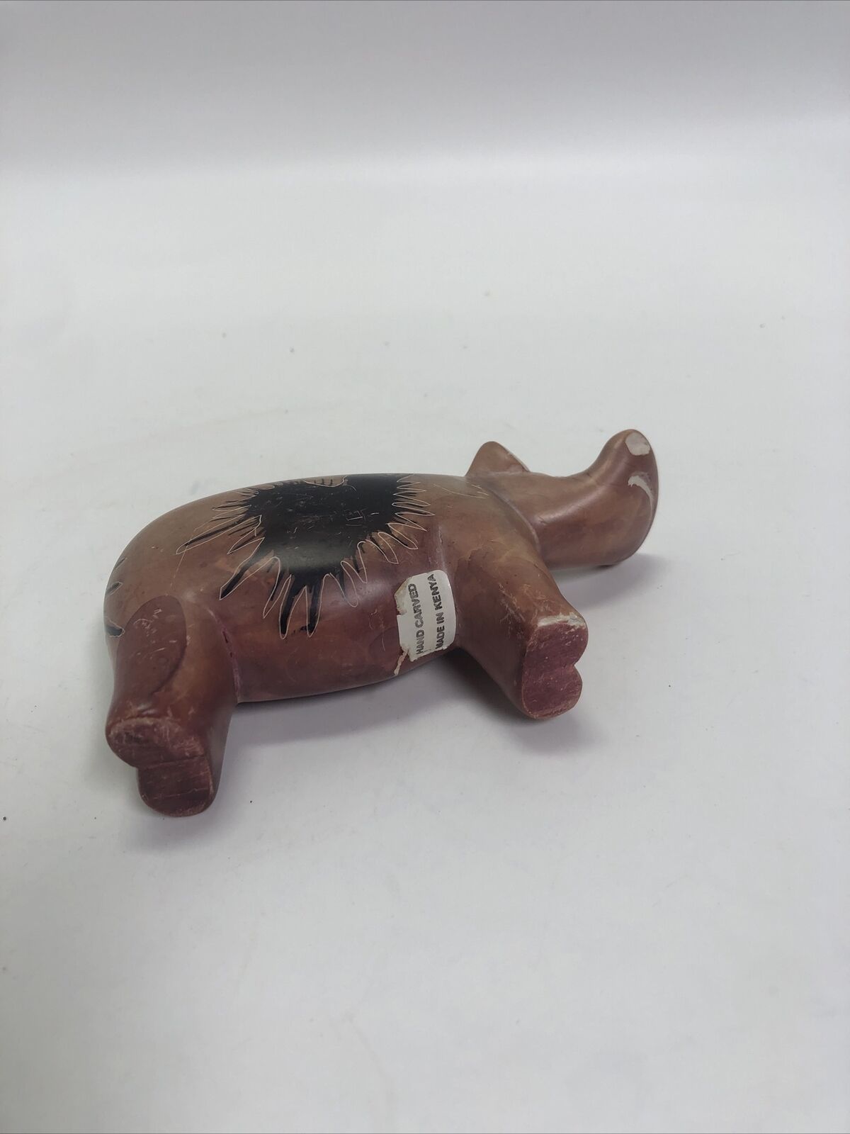 Hippo Figure Carved Stone Soapstone Hippopotamus Kenya African Decor Animal