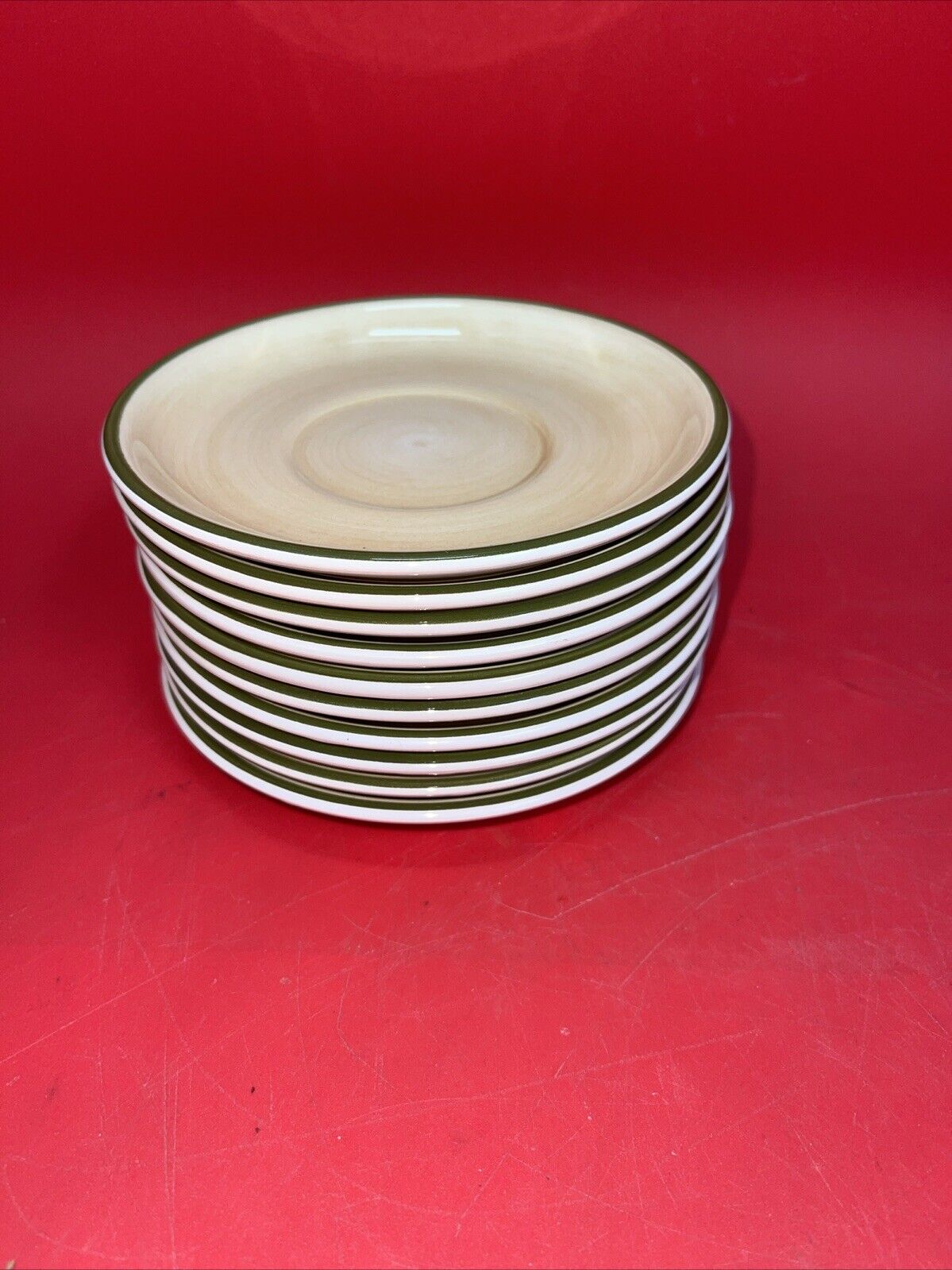 Vintage Gibson Everyday Housewares Saucer Plates  Rim  5 3/4” Set 10