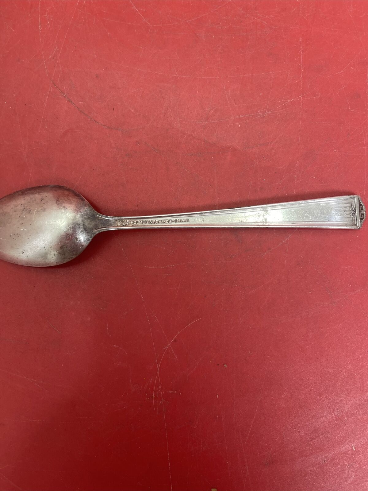 HOLMES & EDWARDS 1923 "CENTURY" ANTIQUE SILVERPLATE LOT,  8 TEASPOONS, 2 FRUIT