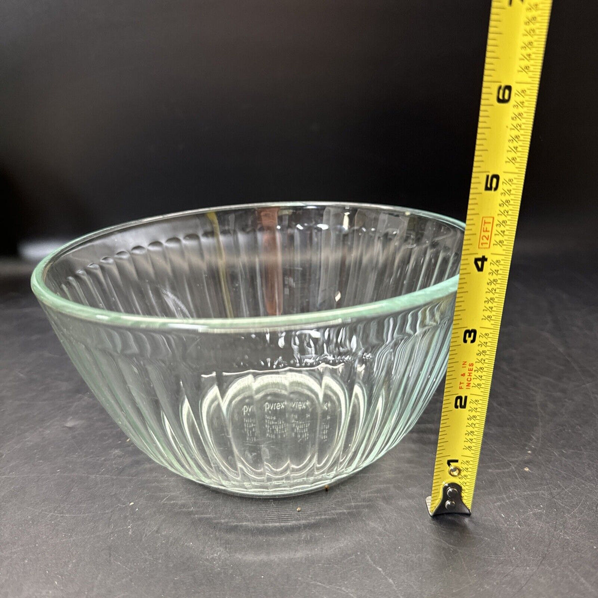 Pyrex Clear Glass Mixing Bowls - 7401(2), 7402, 7403(2)/ Set 5