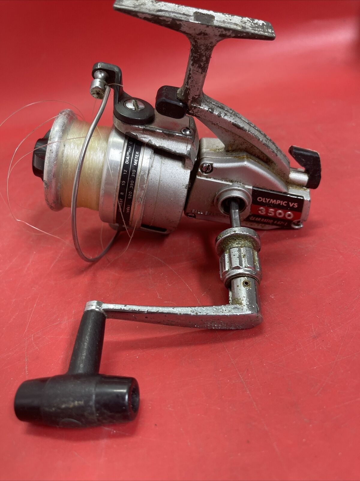 Vintage Olympic VS 3500 Spinning Reel-Gear Ratio -Made In Japan