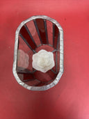 Vintage Candlestick, stained glass, 6 inches high, handmade