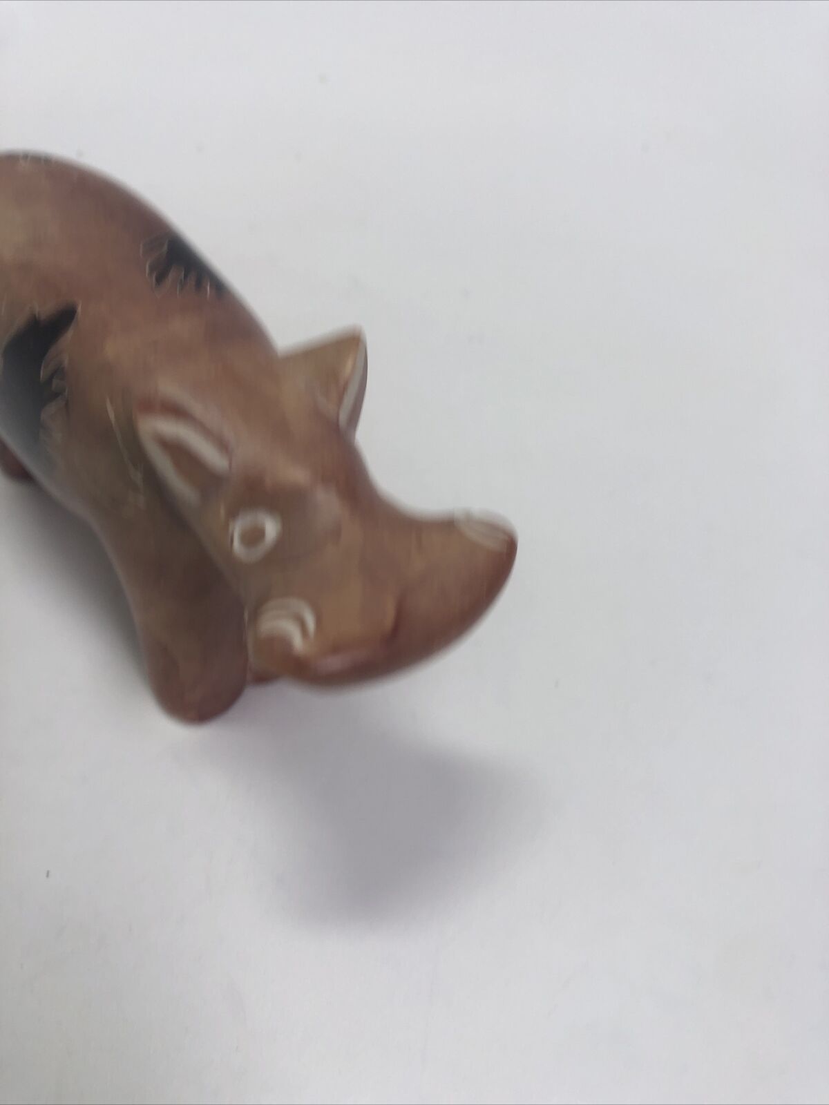 Hippo Figure Carved Stone Soapstone Hippopotamus Kenya African Decor Animal