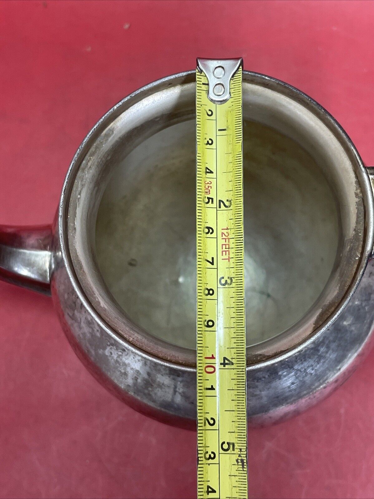 Vintage Birmingham Silver Company BSC Tea/Coffee Pot Silver on Copper