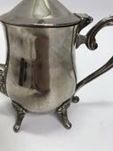 Antique Silverplate Coffee/Tea Pot Footed Hinged Lid - Pretty