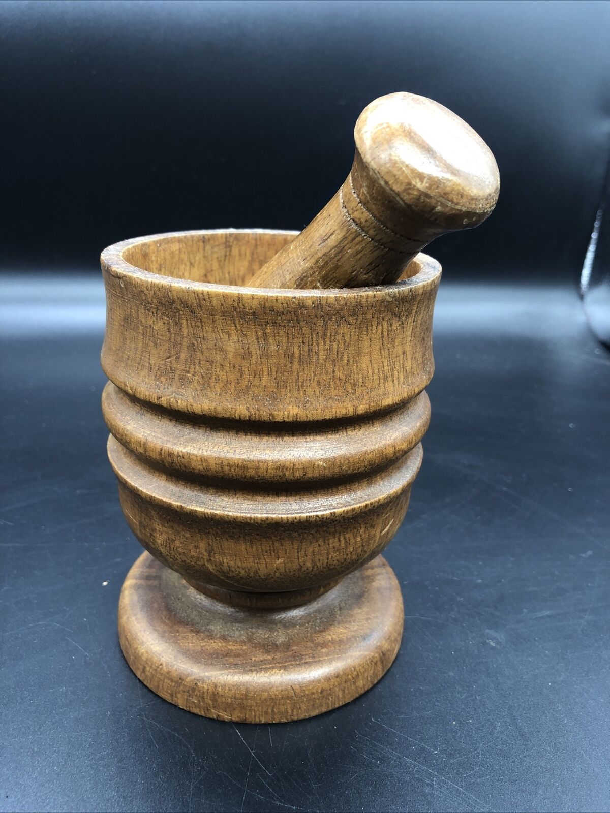 Vintage Country Wood Mortar & Pestle