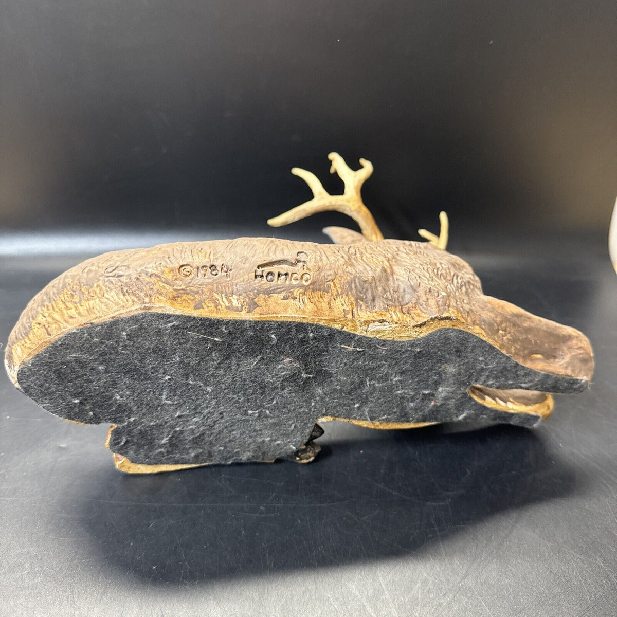 Deer Buck Stag Resting Laying Down Vtg Homco Shelf Figurine 267 1984
