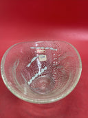 Vintage Italian Venetian  Italy Glass Green& White  Bowl