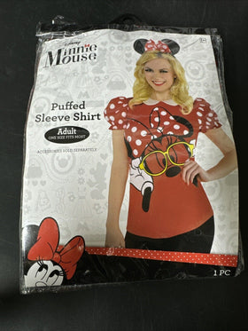 Disney Minnie Mouse Costume Puffed Sleeve Shirt And Leggings With Detachable Tai