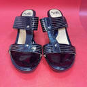 Sofft Black Leather Open Toe Mules Sandals Slip On Shoes Womens Size 8.5 M